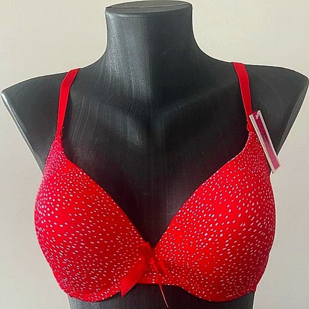 Red polka dot gentle push up bra...Brand: Lumie